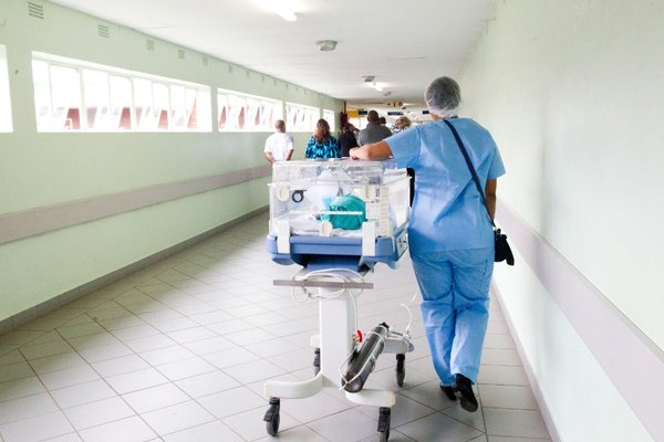 A hospital corridor