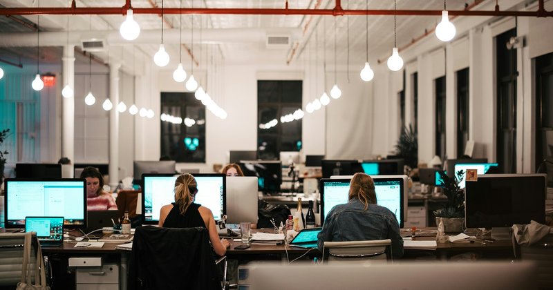 People working in an office