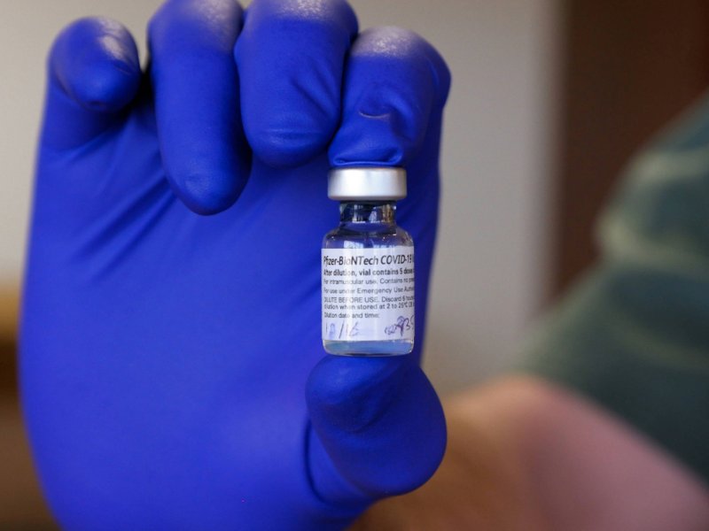 An image of the Pfizer Covid-19 vaccine