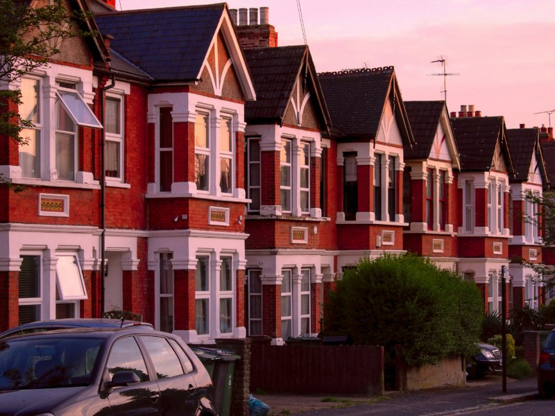 Victorian terraced houses in London