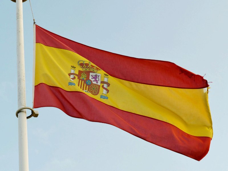 The flag of Spain
