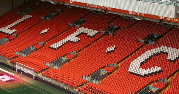 Anfield Stadium in Liverpool, UK