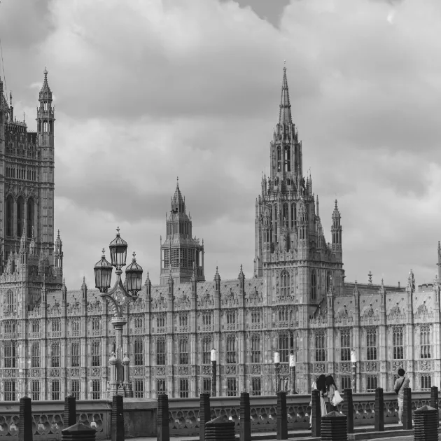 The Houses of Parliament in London.