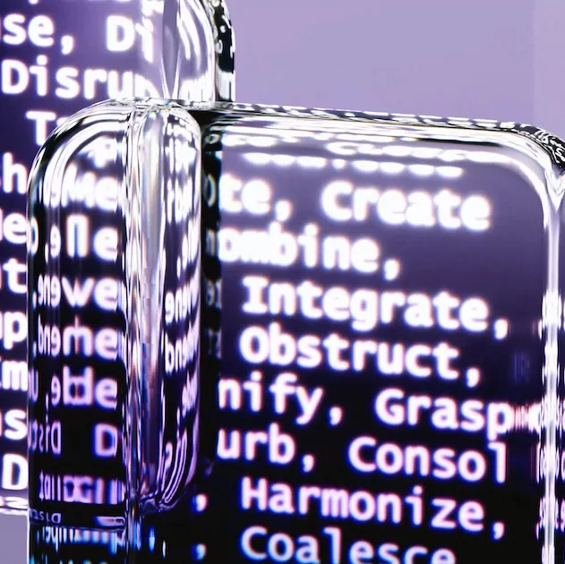 Image of messaging of AI in a technology style