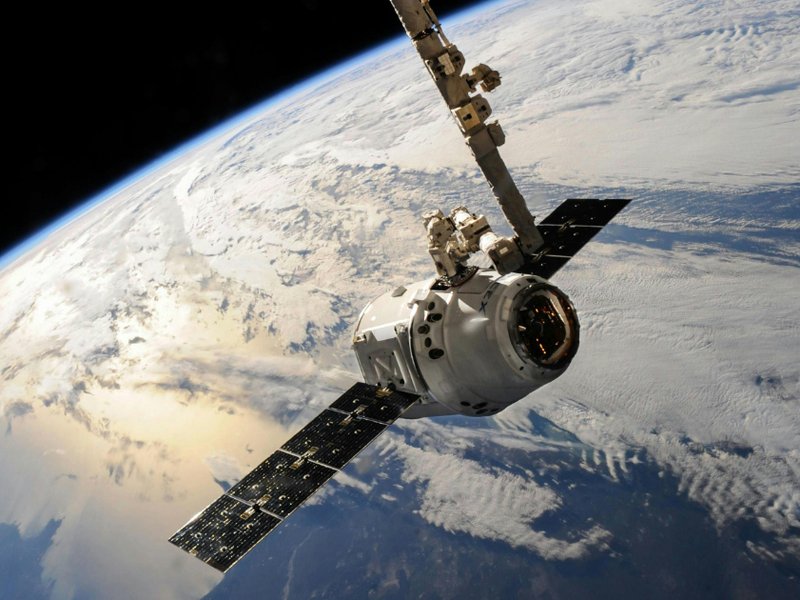 A satellite in space.