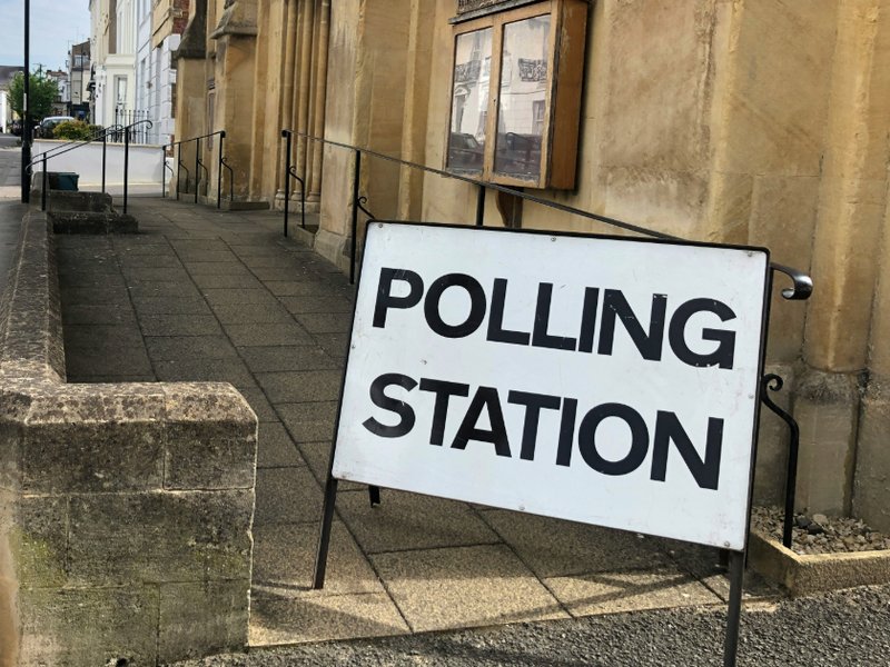 A picture of a polling station