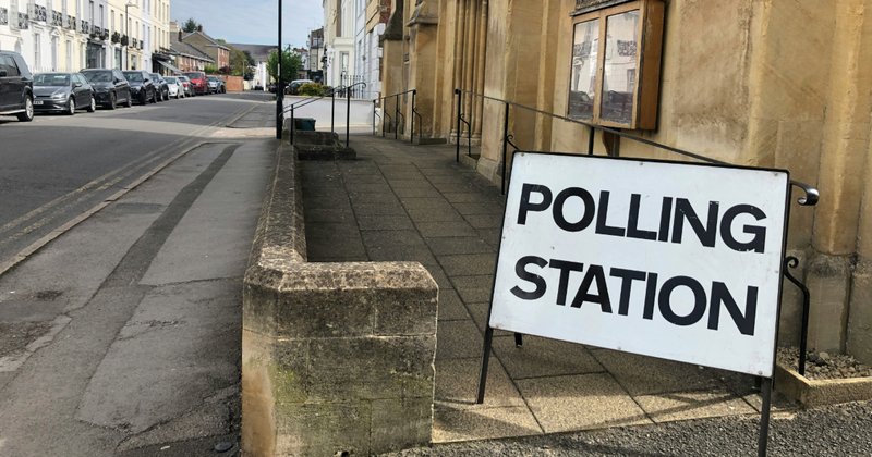 A picture of a polling station
