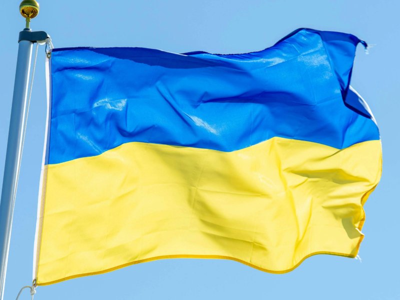 A picture of the Ukrainian flag