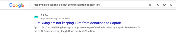 screenshot of fact check after Google's change to ClaimReview