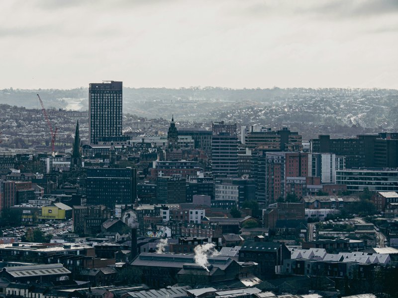 A view of the city of Sheffield.