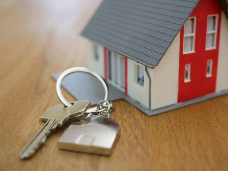 Miniature house with keys
