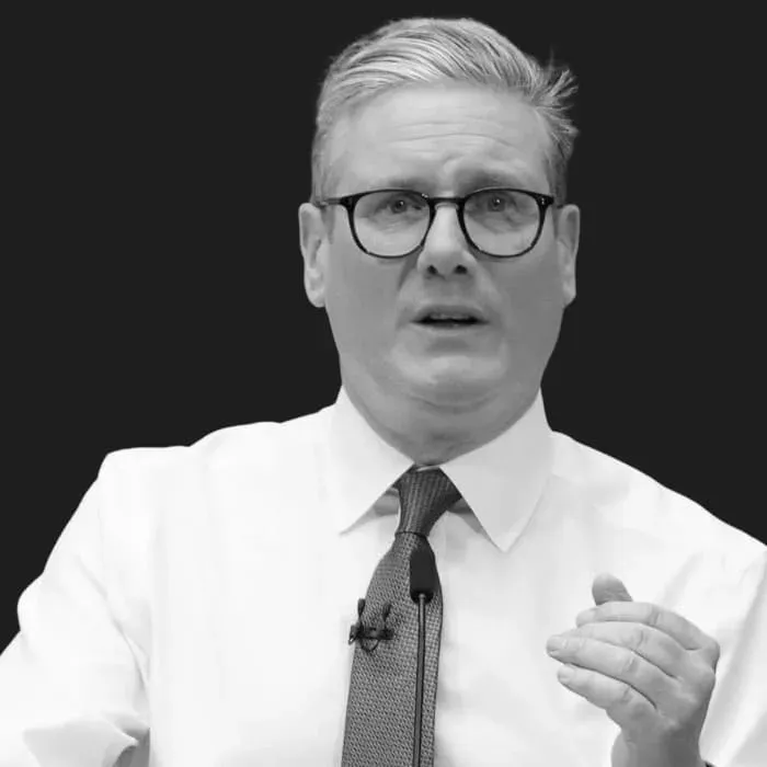 Keir Starmer black and white. Image for the Government Tracker