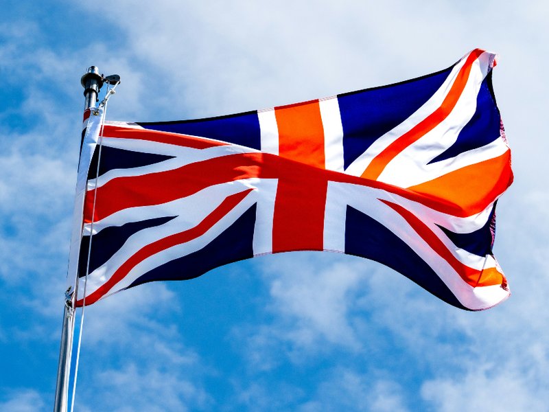 The Union Jack flag.