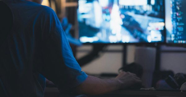 A generic picture of someone playing a video game.