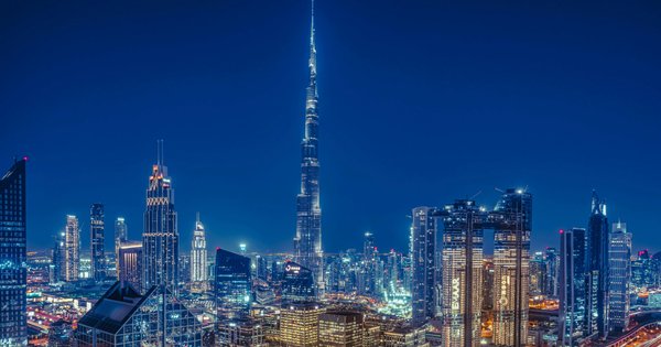 A photo of the Dubai skyline