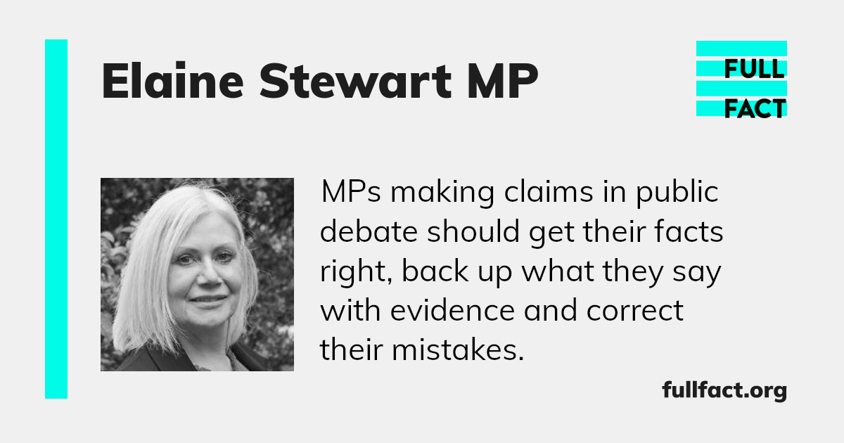 Elaine Stewart MP – Full Fact