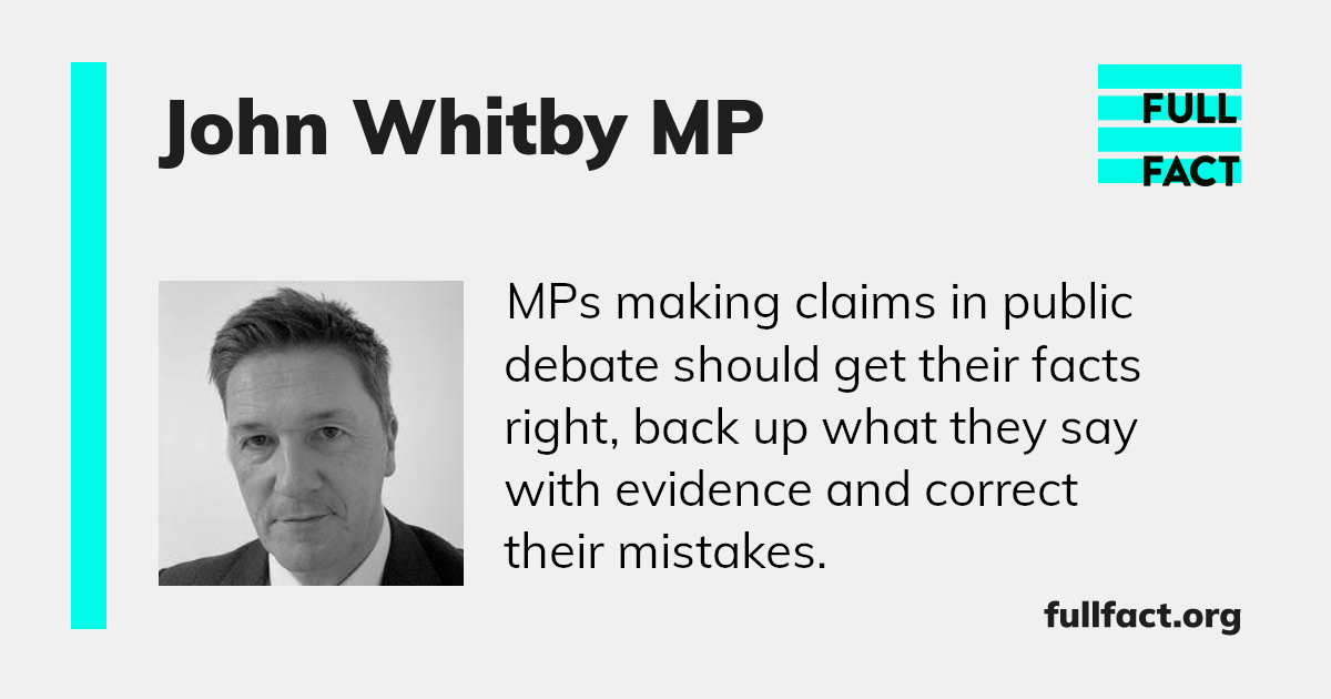 John Whitby MP – Full Fact