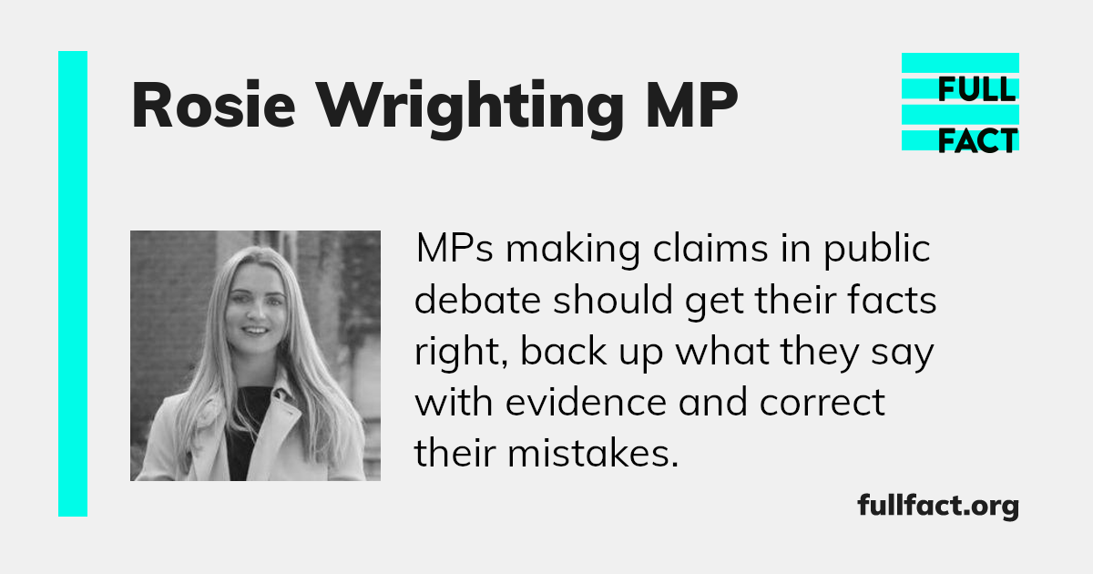 Rosie Wrighting MP – Full Fact