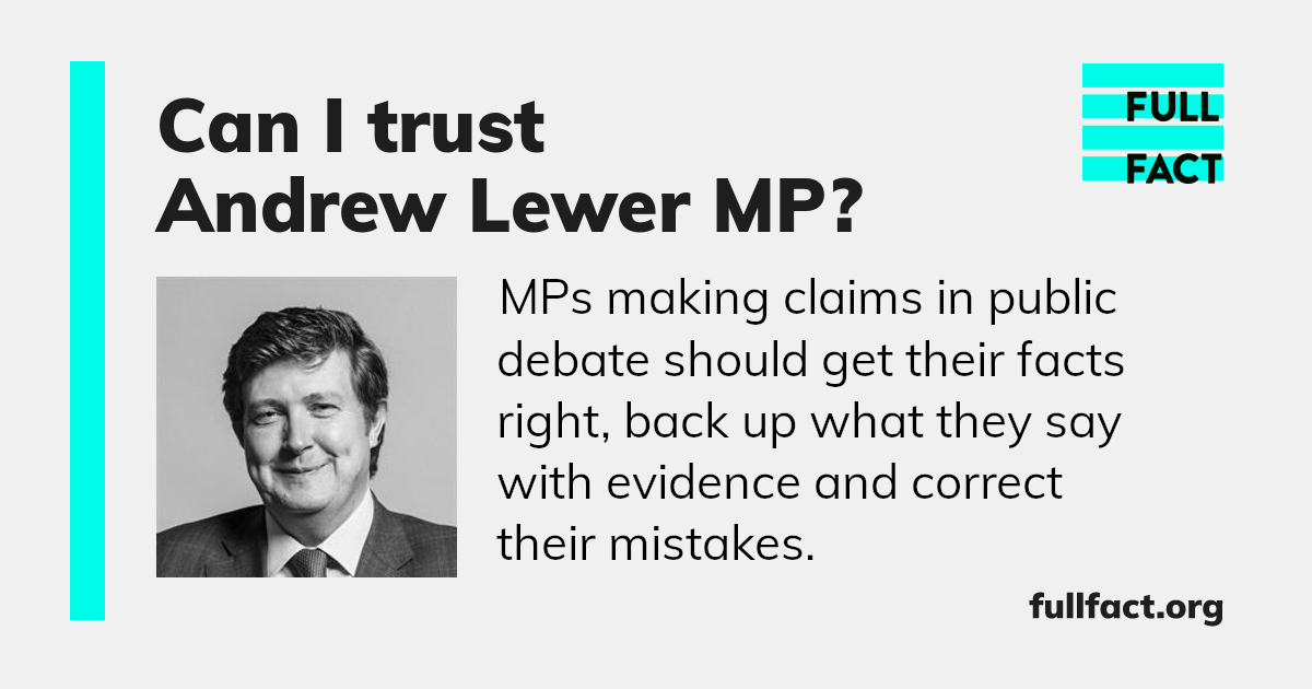 Andrew Lewers Record In Public Debate Full Fact