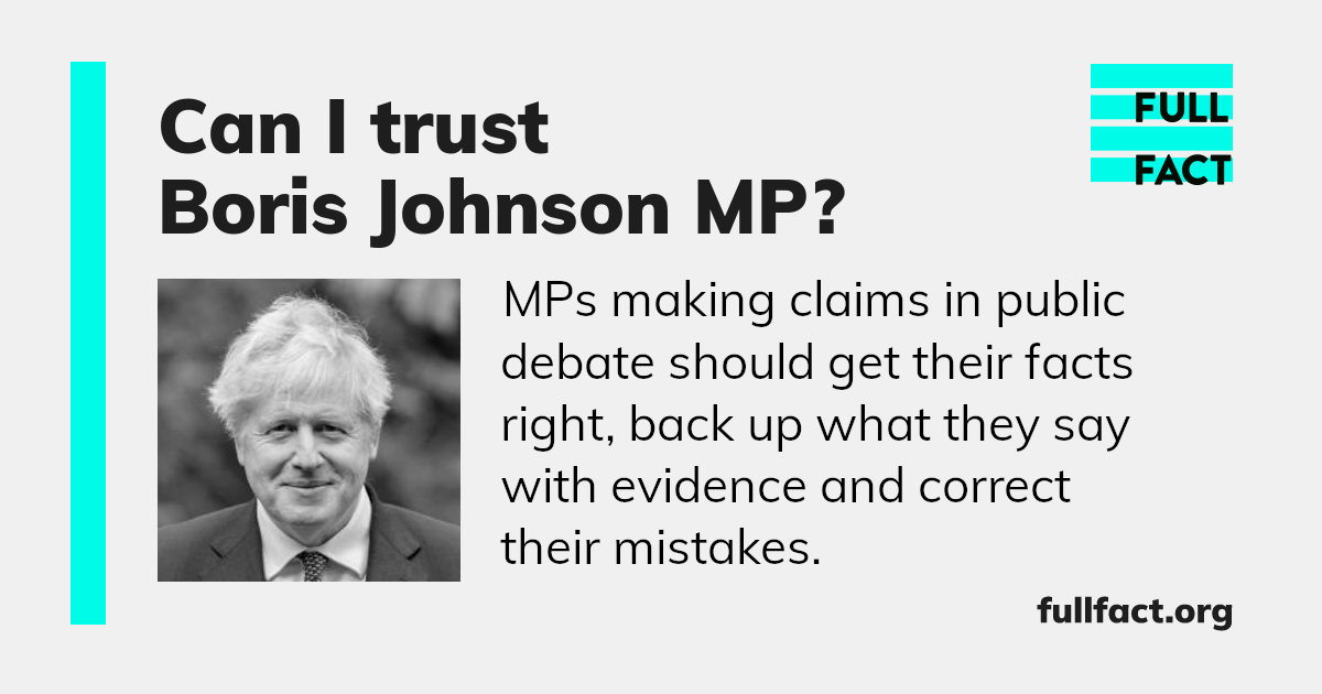 Boris Johnson’s Record In Public Debate - Full Fact