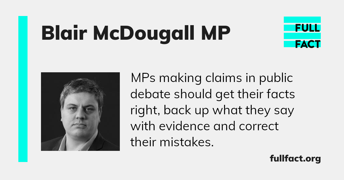 Blair McDougall MP – Full Fact