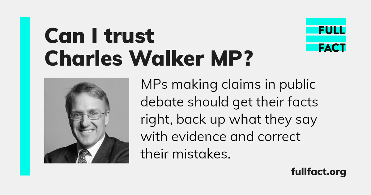 Charles Walker’s record in public debate Full Fact