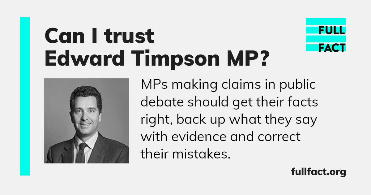 Edward Timpson’s record in public debate Full Fact