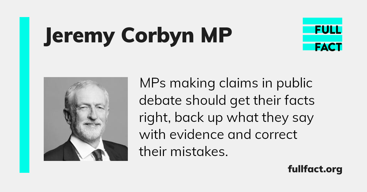 Jeremy Corbyn MP Full Fact