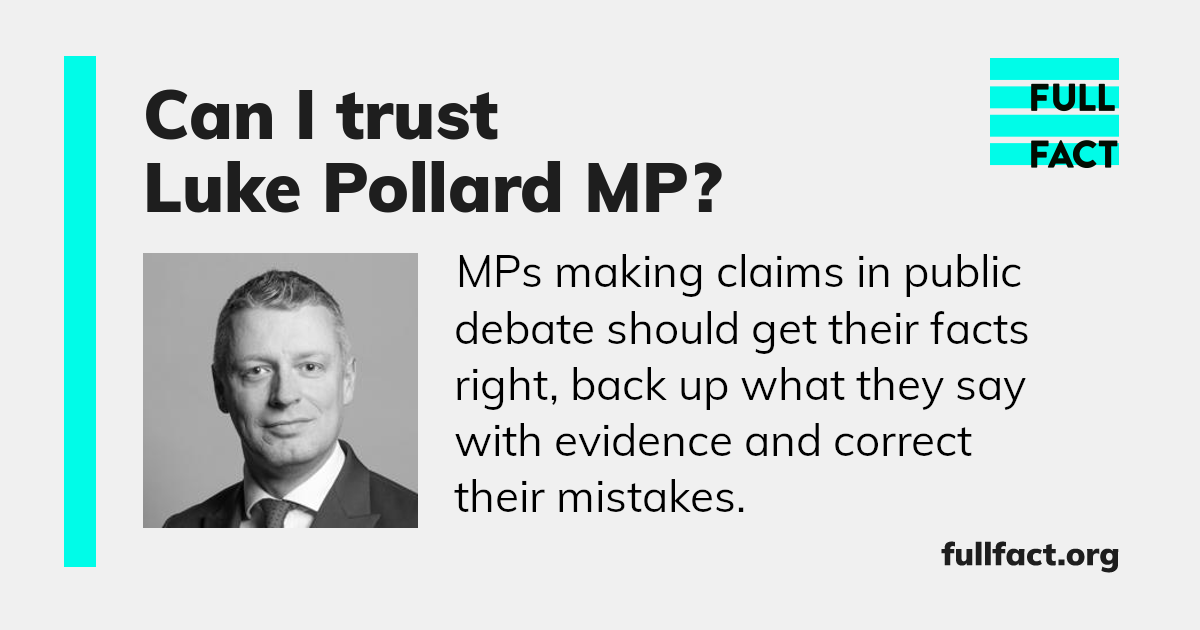 Luke Pollards Record In Public Debate Full Fact
