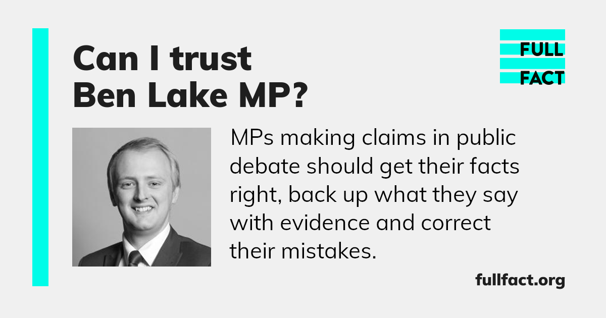 Ben Lakes Record In Public Debate Full Fact