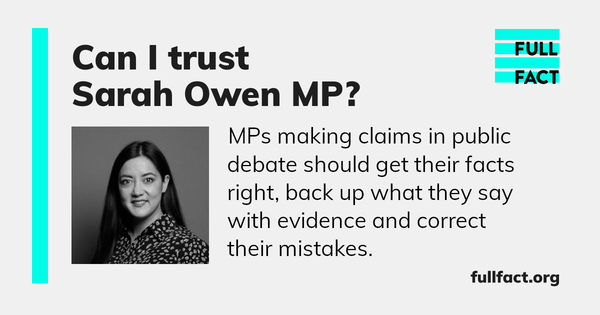 Sarah Owens Record In Public Debate Full Fact