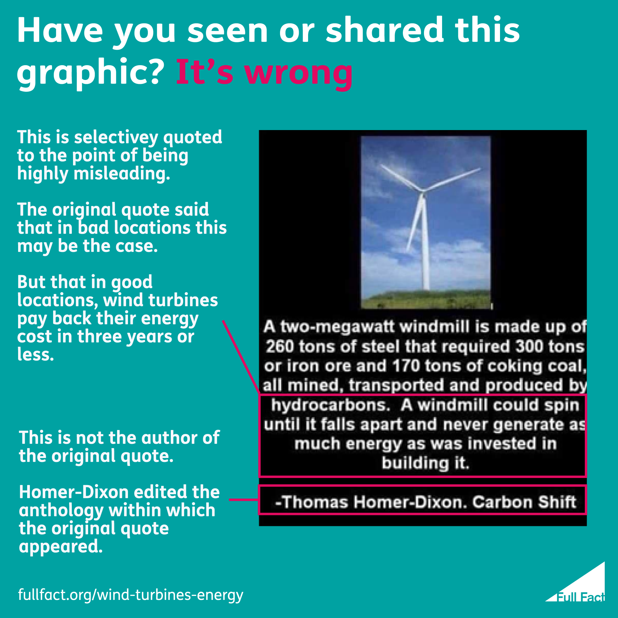 Overblown Wind turbines don t take more energy to build than they