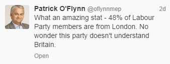 Patrick O Flynn tweet