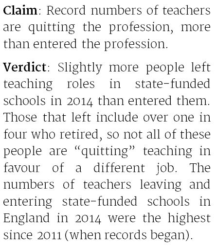 Are More Teachers Quitting The Profession Than Entering It? - Full Fact